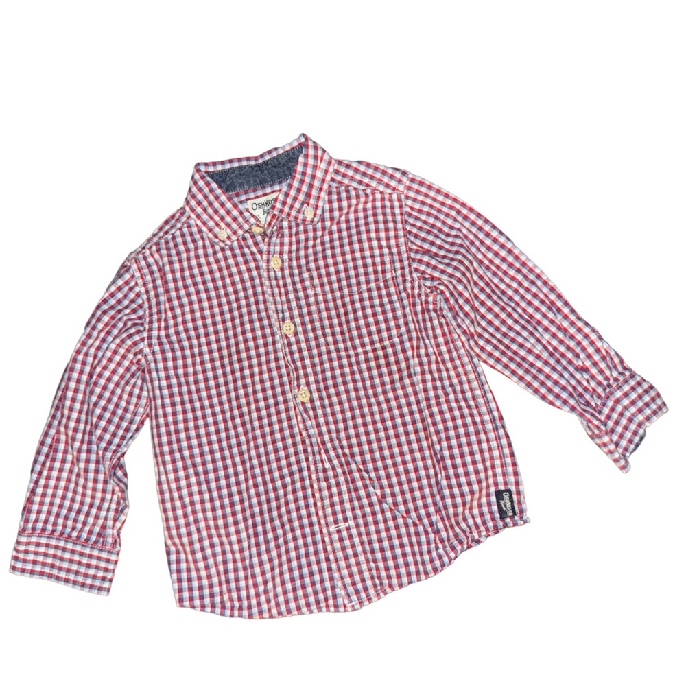 OshKosh B'gosh Red & White Check Button-Down Shirt